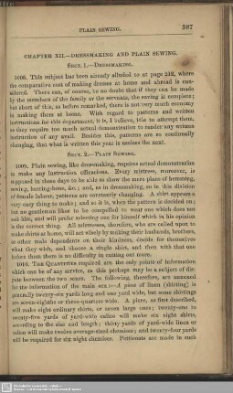 Chapter XII.- Dressmaking and Plain Sewing