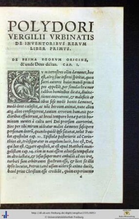 De inventoribus rerum liber primus.