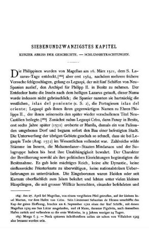Siebenundzwanzigstes Kapitel Kurzer Abriss Der Geschichte. - Schlussbetrachtungen.