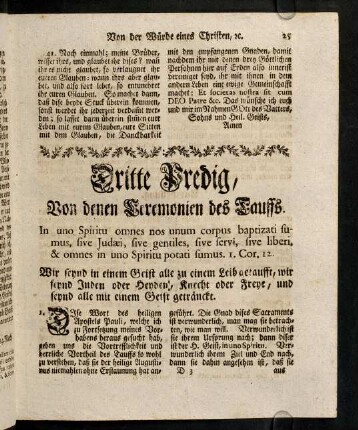 29-30, In uno Spiritu omnes nos unum ...; Austheilung