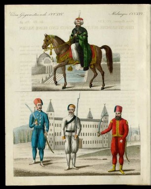 Der türkische Sultan Mahmud und seine neuen Truppen.