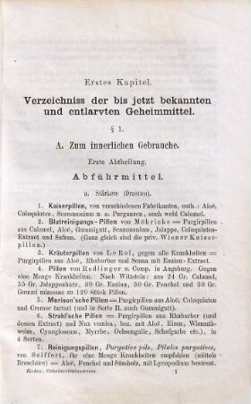 Das Geheimmittel-Unwesen : Nebst Vorschlägen zu dessen Unterdrückung