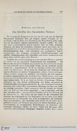 1: Das Schaffen des dramatischen Dichters