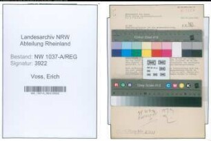Entnazifizierung Erich Voss , geb. 00.00.0000 (Schriftsetzer)