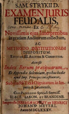 Examen iuris feudalis