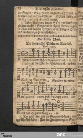 Der dritte Theil. Die liebreiche Psalmen Davids.