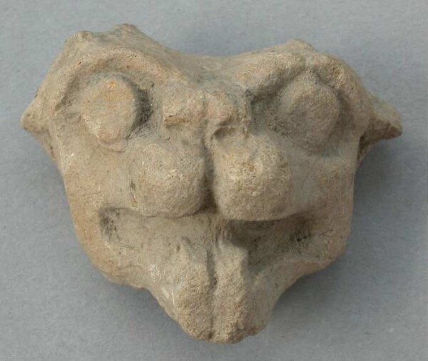 Animal head made of clay