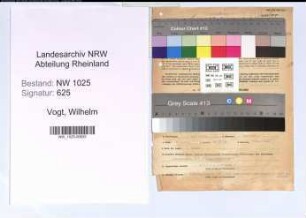 Entnazifizierung Wilhelm Vogt , geb. 01.12.1891 (Postbeamter)