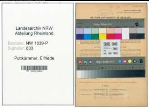 Entnazifizierung Elfriede Puttkammer , geb. 08.04.1905 ()