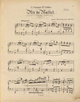 Huit morceaux caractéristiques : pour piano ; oeuvre 36, 5. Air de ballet