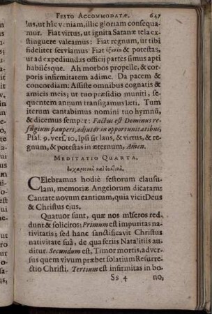 Meditatio Quarta ...