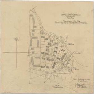Gsaenger, Gustav; Moosburg - Thalbacher Au (Bayern); Neustadt - Siedlung - Teilbebauungsplan, Tektur: Ergänzung für Erschließung Südostfläche (Lageplan)