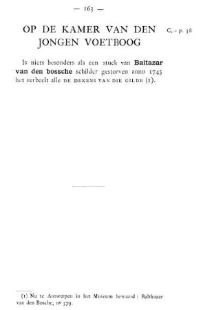 Op De Kamer Van Den Jongen Voetboog