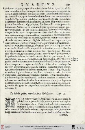 Cap. X.: De locis in quibus exercitationes fieri debent