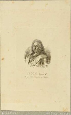 Bildnis Friedrich August I. (der Starke), Kurfürst von Sachsen und König von Polen, Brustbild