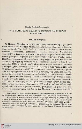 9: Trzy romańskie rzeźby w Muzeum Narodowym w Krakowie
