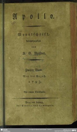1793,Mai: Apollo : Monatschrift