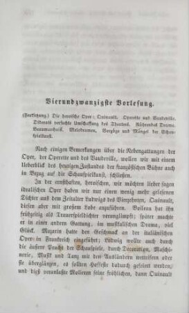 Vierundzwanzigste Vorlesung