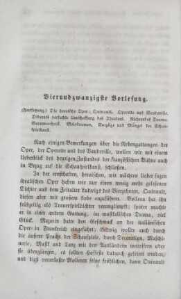 Vierundzwanzigste Vorlesung