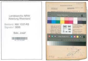 Entnazifizierung Josef Balz , geb. 21.11.1908 (Polizeibeamter)
