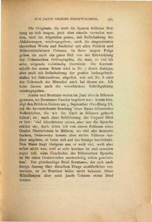 Aus Jacob Grimms Briefwechsel mit slavischen Gelehrten