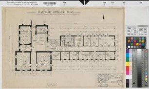 Soest, Amtsgericht und Gefängniss, 1. Obergeschoss, Grundriss, Baubestandszeichnung
