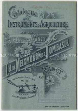Katalog über landwirtschaftliche Geräte