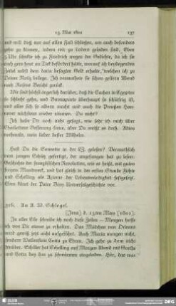 Caroline von Schelling an August Wilhelm von Schlegel, Jena, 15.05.1801