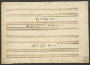 Galanterie; cemb; G-Dur; GraunWV Cv:XVIII:9