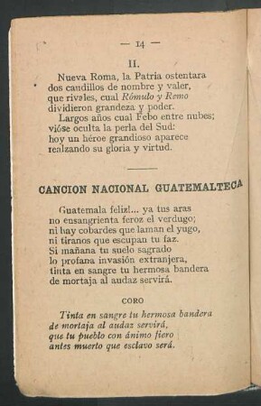 Canción nacional guatemalteca