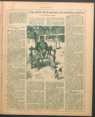 La pereza criolla en la literatura