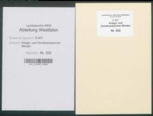 Amt Hausberge - Vogtei Gohfeld - Bauerschaft Werste: Protokoll des Katasterverhörs