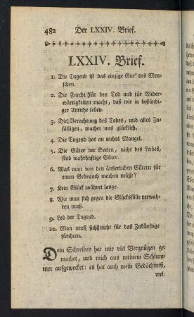 482-508, LXXIV. Brief. - LXXV. Brief.