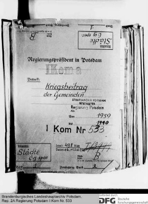 Kriegsbeitrag der Gemeinden