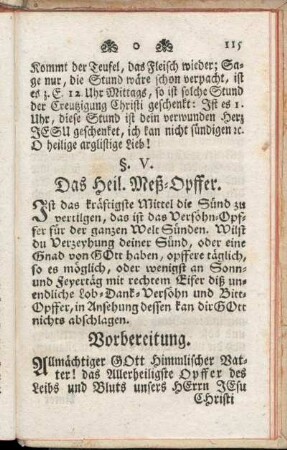 §. V. Das Heil. Meß-Opffer.