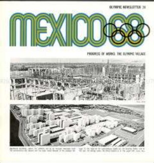 Informationsbroschüre zu den Olympischen Spielen in Mexiko 1968 über den Bau des Olympischen Dorfes (in englischer Sprache)