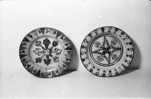 Bukarest: Museum Minovici, zwei Teller, Oltenien