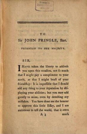 Experimental Inquiries, 1. Inquiry into the property of the blood
