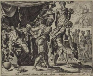 Die Verspottung des trunkenen Noah, Blatt 6 aus der Folge: Die Geschichte Noahs (6 Blätter)