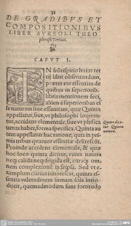 De Gradibus et Compositionibus Liber Aurelio Theophrasi Tertius.