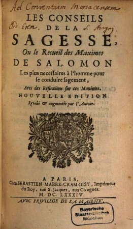 Les Conseils de la Sagesse