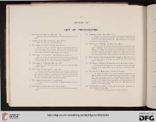 Appendix "B": List of Photographs