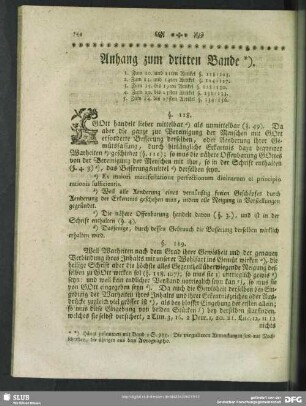 Anhang zum dritten Bande