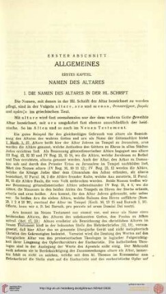 Namen des Altares