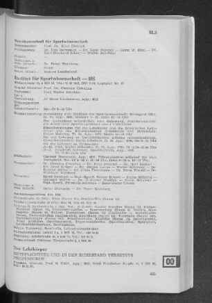 Institut für Sportwissenschaft - IfS