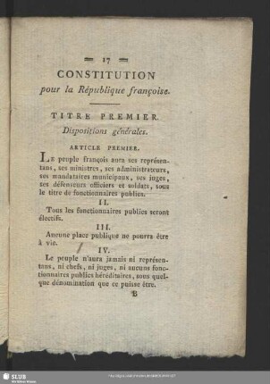 Titre Premier. Dispositions générales