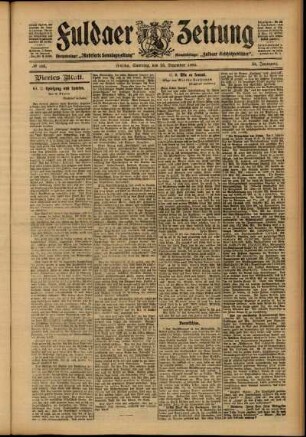 Vierte Ausgabe vom Samstag, den 16. Dezember 1905.