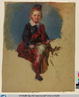 Studie zu einem reitenden Jungen