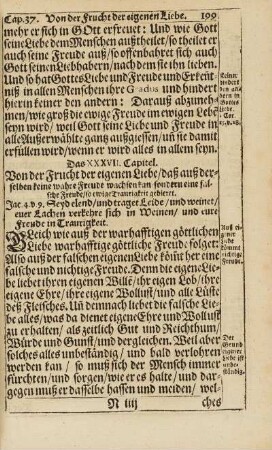 Cap. XXXVII. Von der Frucht der eigenen Liebe, ...