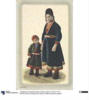 Schwedische Samin mit Kind